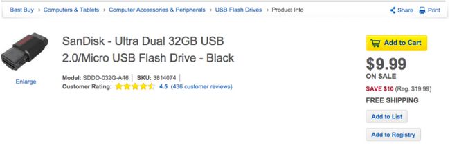 Fotografía - [Alerta Trato] Get A 32GB SanDisk Dual USB / MicroUSB Flash Drive por sólo $ 10 En Best Buy